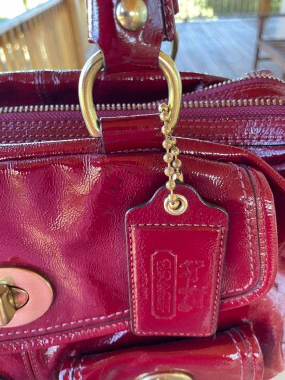 Coach Legacy Bleecker Street Peyton satchel bag (Limited Edition) Red- Bleeker - Picture 15 of 15